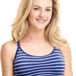 Playtex Blue and White Striped nursing Bra